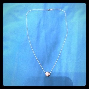 Dainty 10k necklace with tri-gold charm